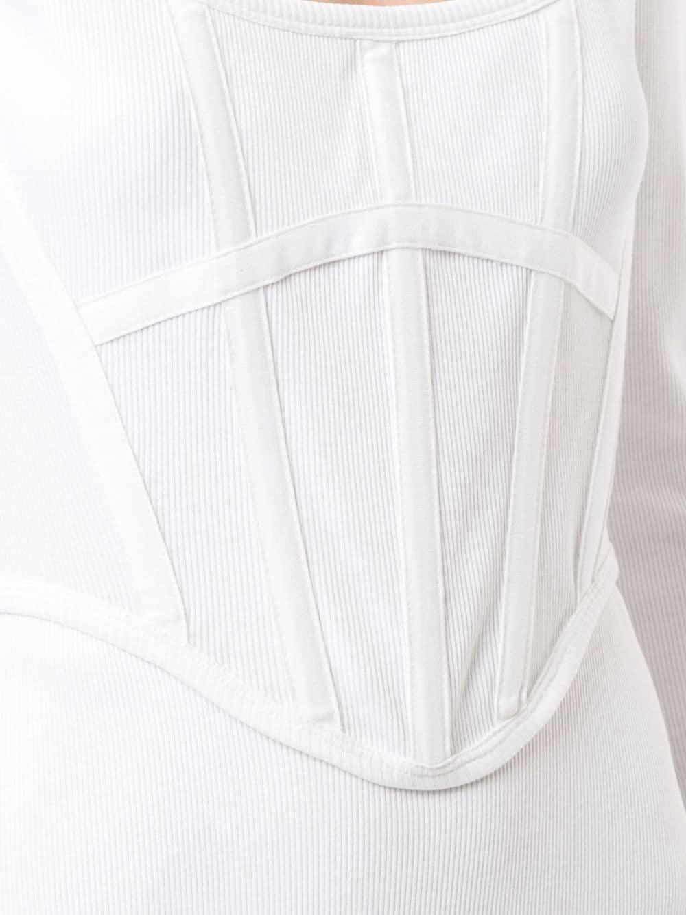 Dion Lee Rib Corset Mini Dress White Size 6 - Image 3