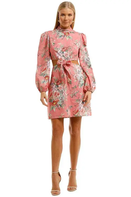Zimmermann The Bellitude Bow Front Dress in Watermelon Size 6 - Image 2