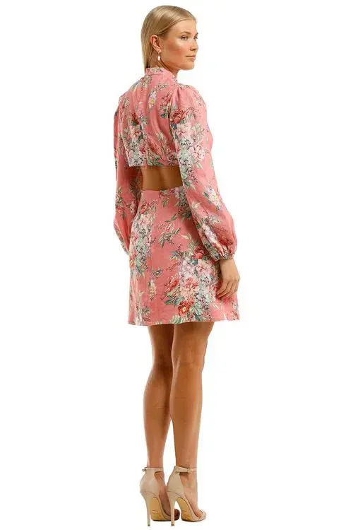 Zimmermann The Bellitude Bow Front Dress in Watermelon Size 6 - Image 3