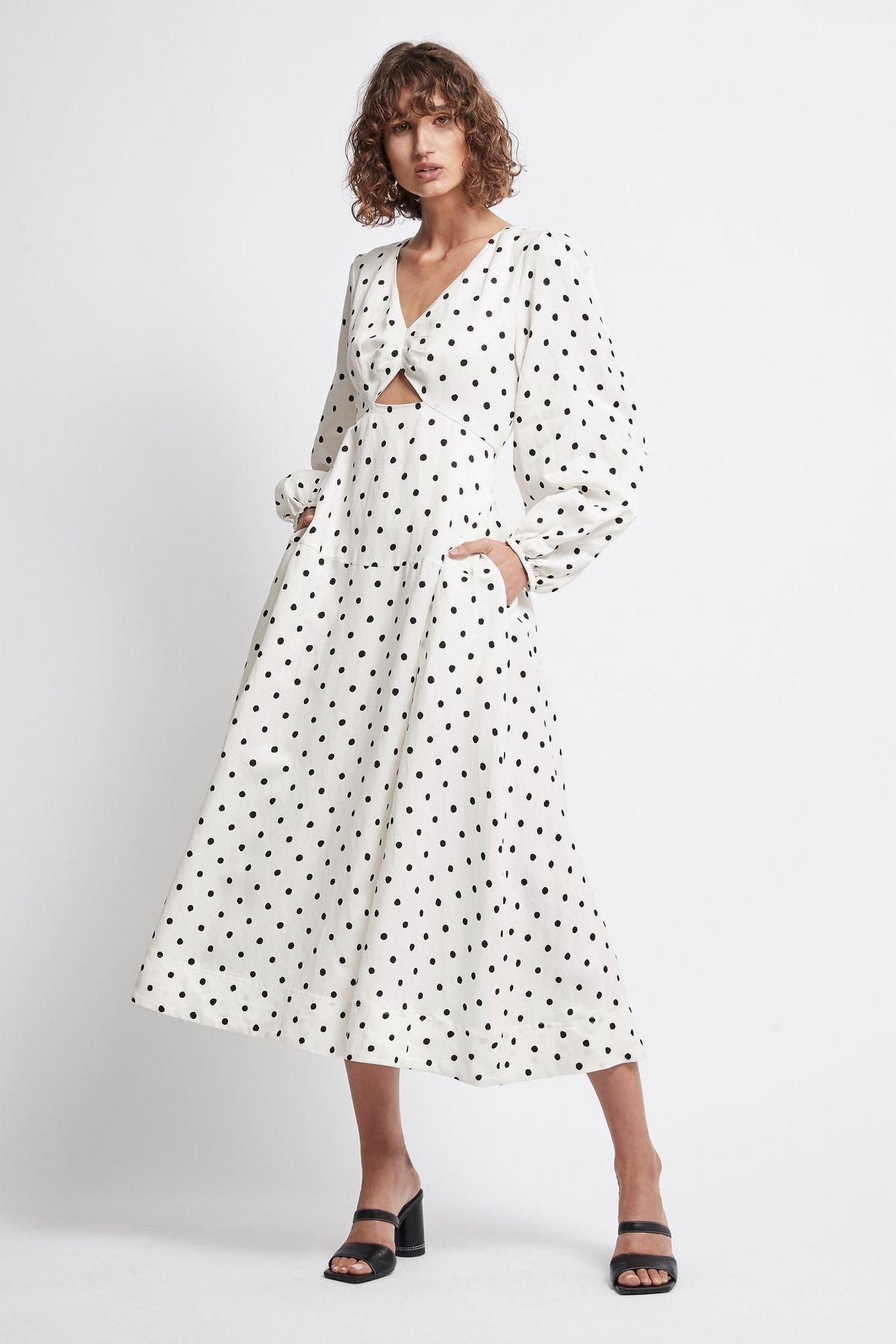 Aje Liberation Blouson Midi Dress - Image 1