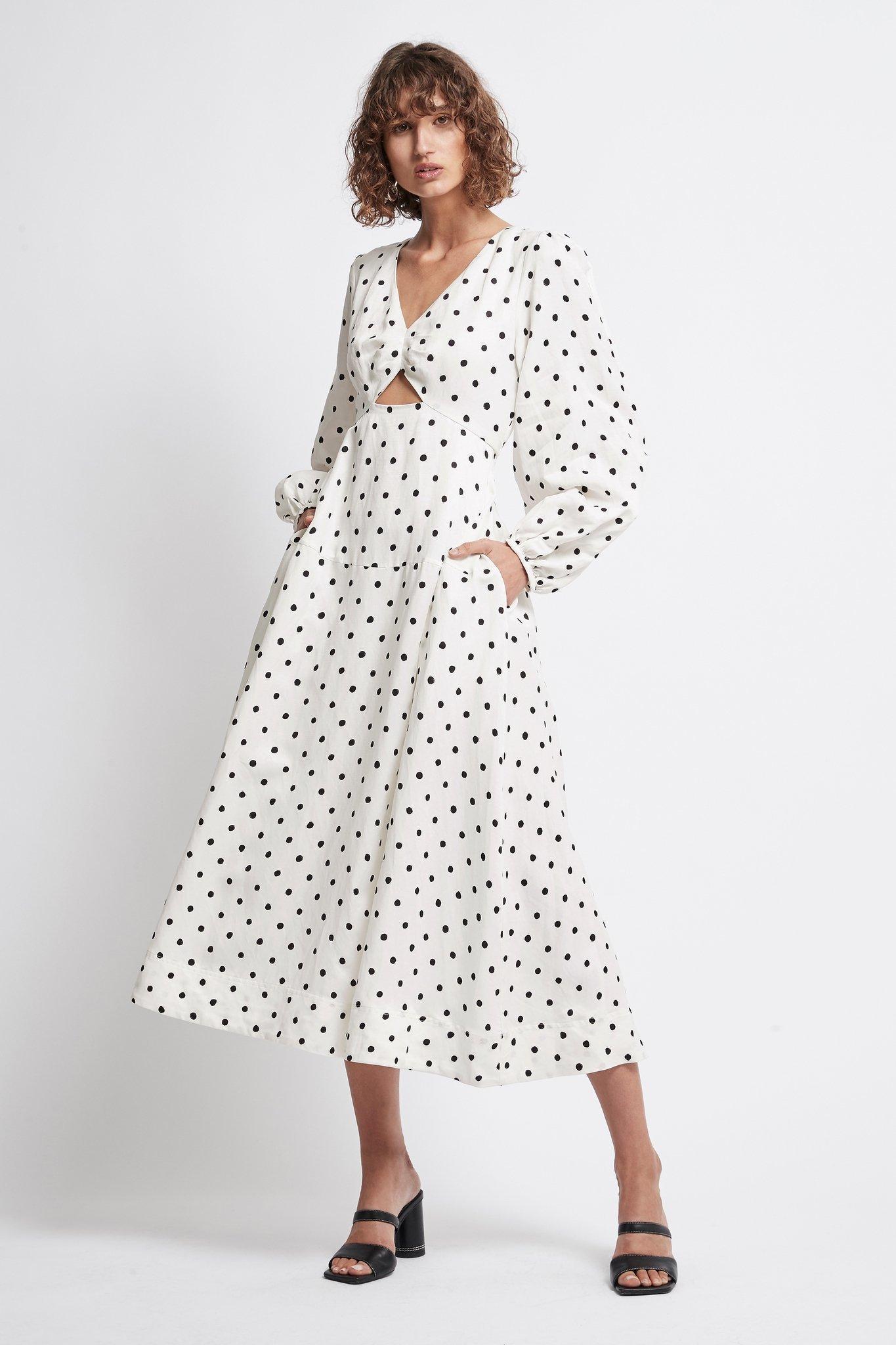 Aje Liberation Blouson Midi Dress - Image 1