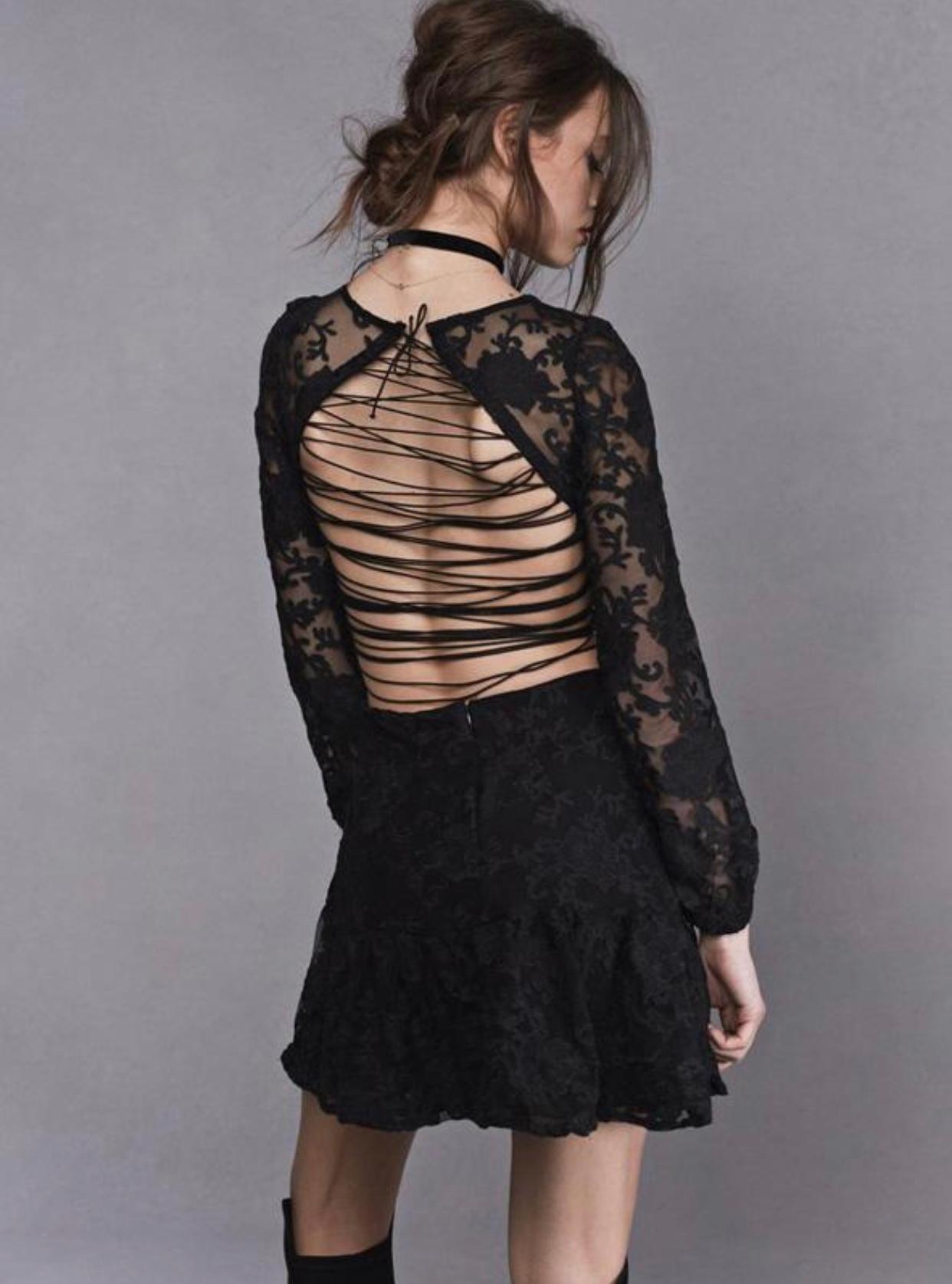 For Love & Lemons Jolene lace up dress - Image 2