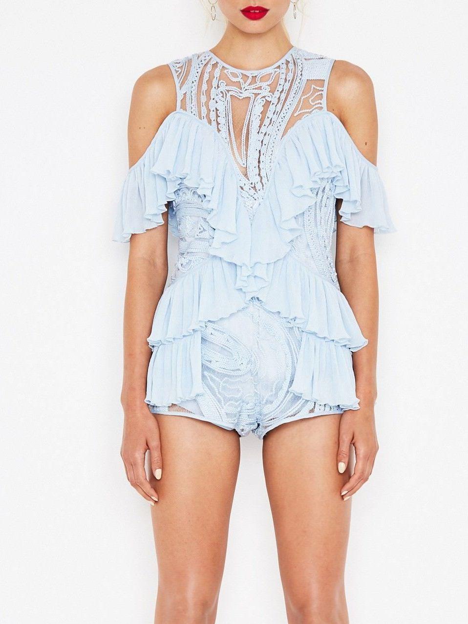 Alice McCall Your're So Young So Have Fun Girl Playsuit Ice Blue Size 4 - Image 2