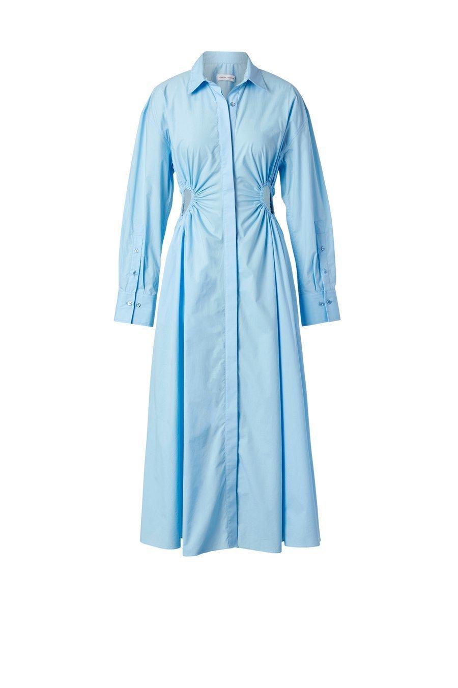 Scanlan Theodore Cut Out Shirt Dress Blue Size 8  - Image 3