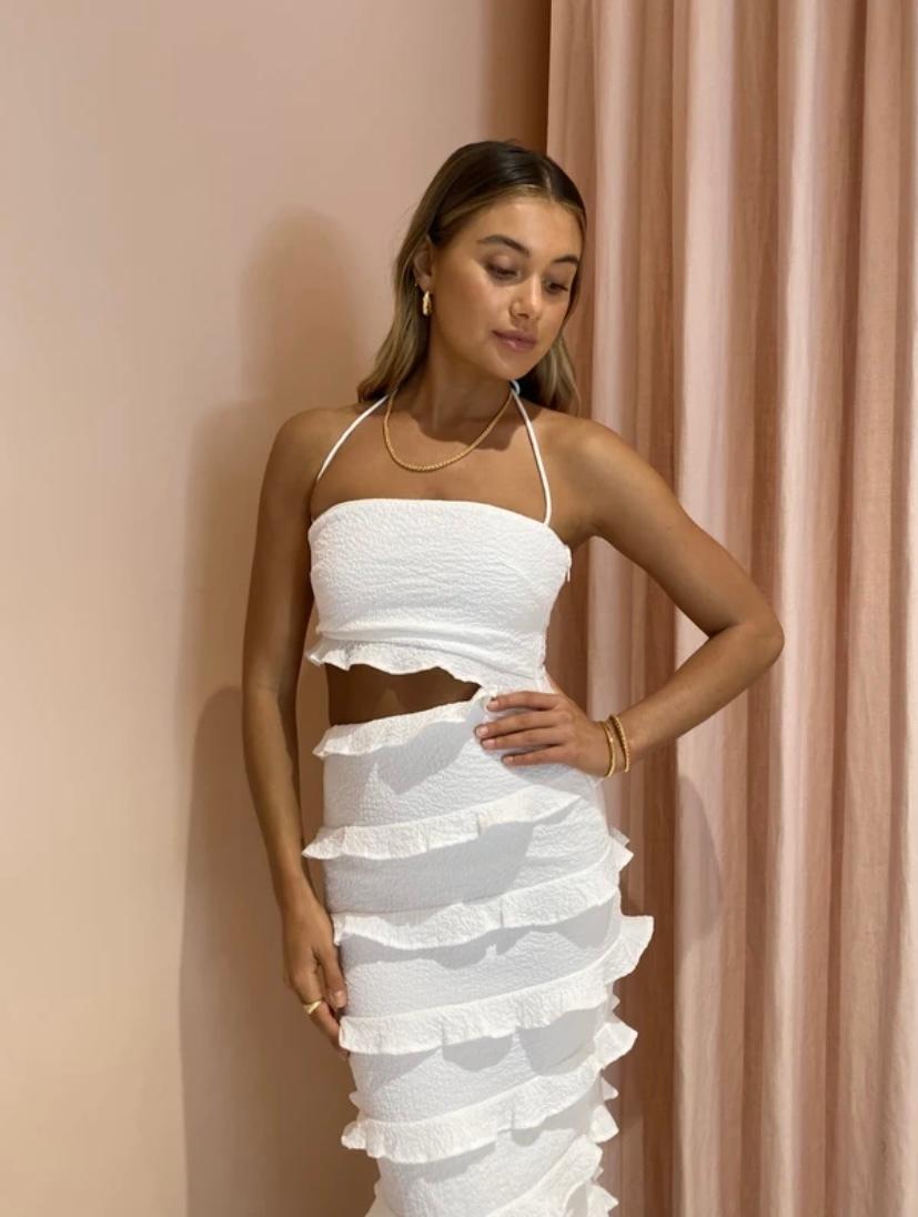 By Nicola Halo Midi Dress White Size 10 - Image 2