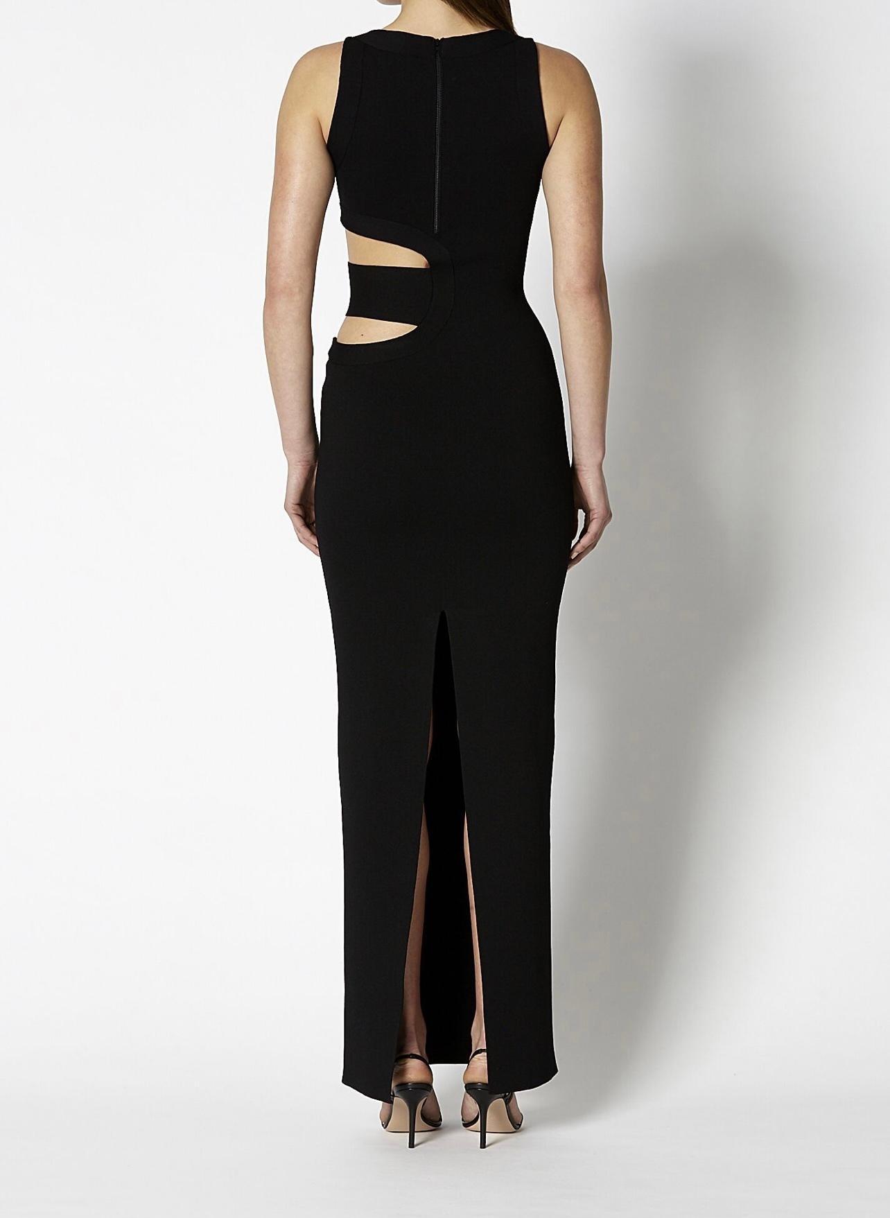 Scanlan Theodore Crepe Gown Black Size 8 - Image 4