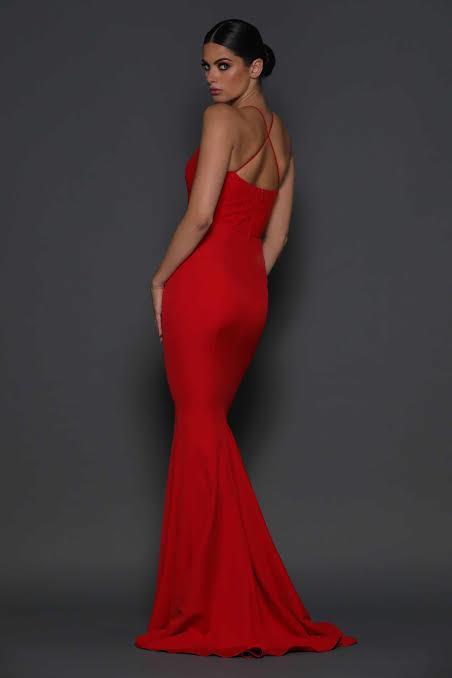 Elle Zeitoune Morocco Red Gown Size 6/8 - Image 2