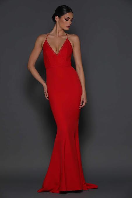 Elle Zeitoune Morocco Red Gown Size 6/8 - Image 1