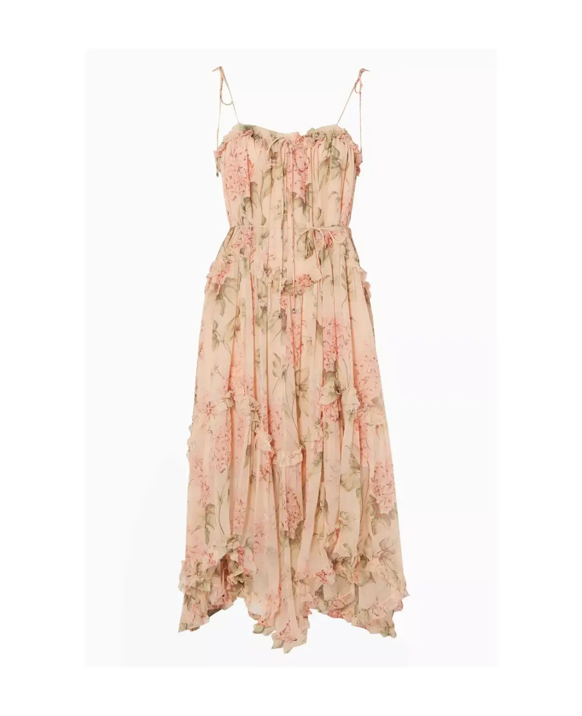 Zimmermann Silk Prima Hydrangea Floating Dress Floral Size 1/ AU 10 - Image 4