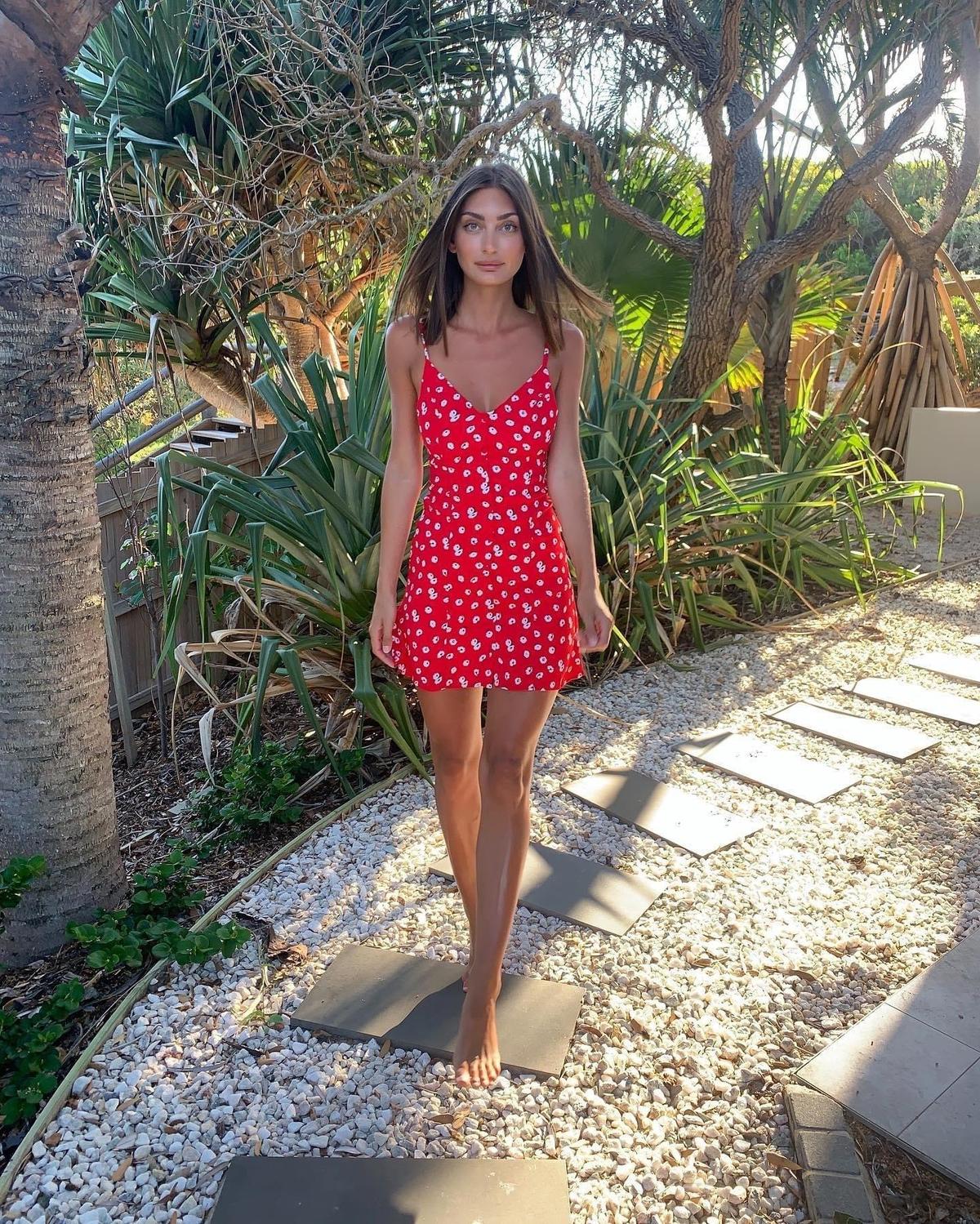 Kookaï Ivy Button Mini Dress Red Size 6 - Image 4