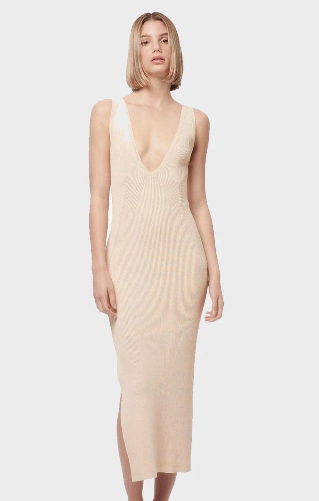 MANNING CARTELL Insta Beat Knit Dress Almond XXS for rent on The Volte - main image