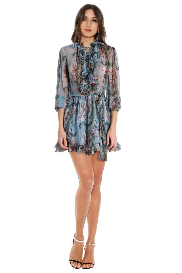 Zimmermann Winsome Ruffle Playsuit Blue Floral Size 6 - Image 8