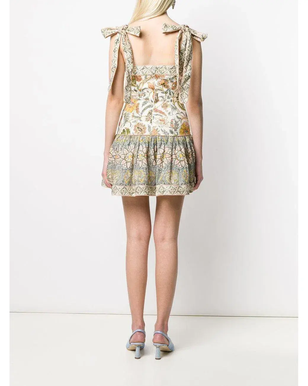 Zimmermann Edie Tie Mini Dress Print Size 0/Au 8  for rent on The Volte - main image