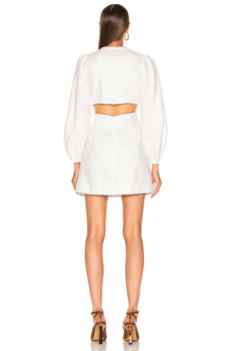 Zimmermann Corsage Braid Mini Dress Ivory Size 8 - Image 2
