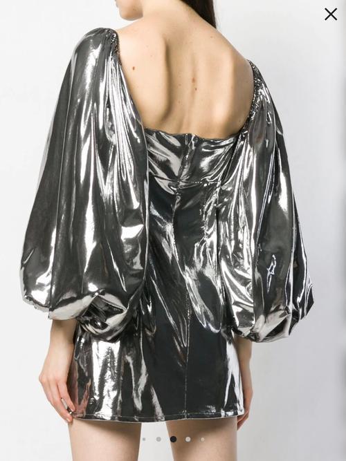 The Attico Silver Mini Dress - Image 2
