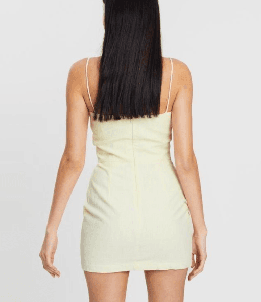 Bec & Bridge Ana Mini Dress Yellow Size 6 - Image 4