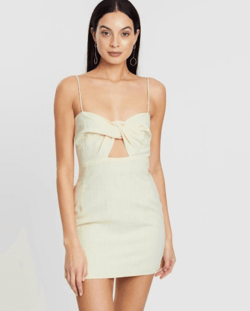 Bec & Bridge Ana Mini Dress Yellow Size 6 - Image 2