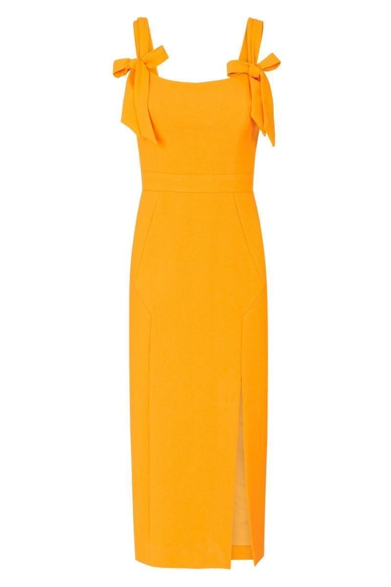 Rebecca Vallance Havana Midi Yellow Dress size 6 - Image 3
