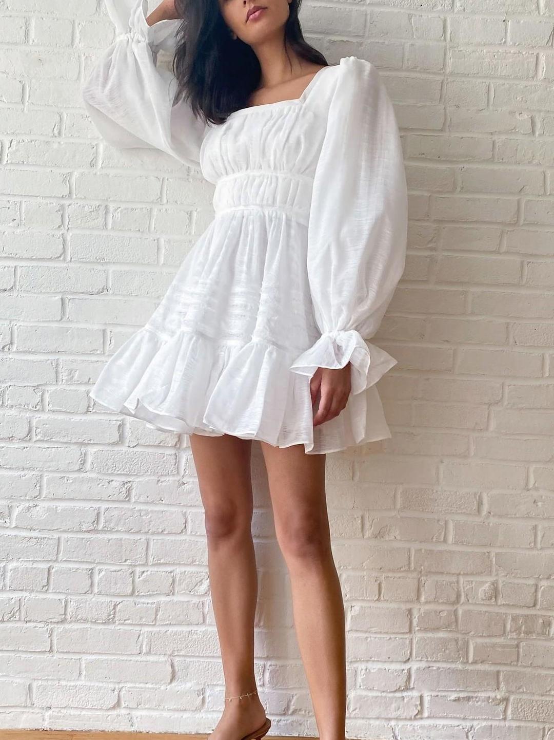 Aje Impression Dress White Size 6 for rent on The Volte - main image