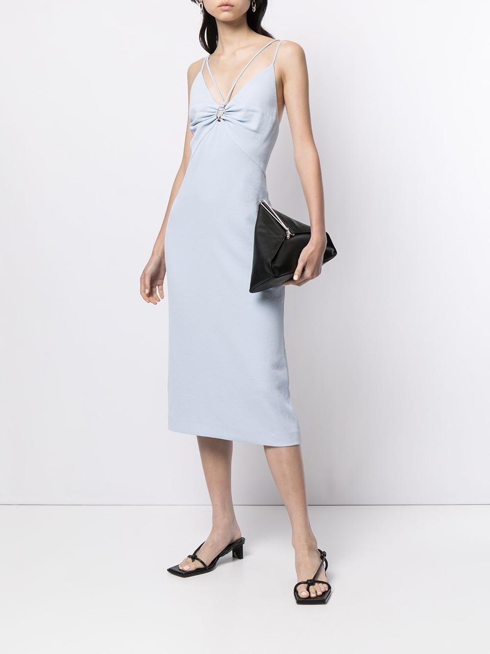 Dion Lee Whitewash Link Slip Dress Blue Size 10  - Image 1
