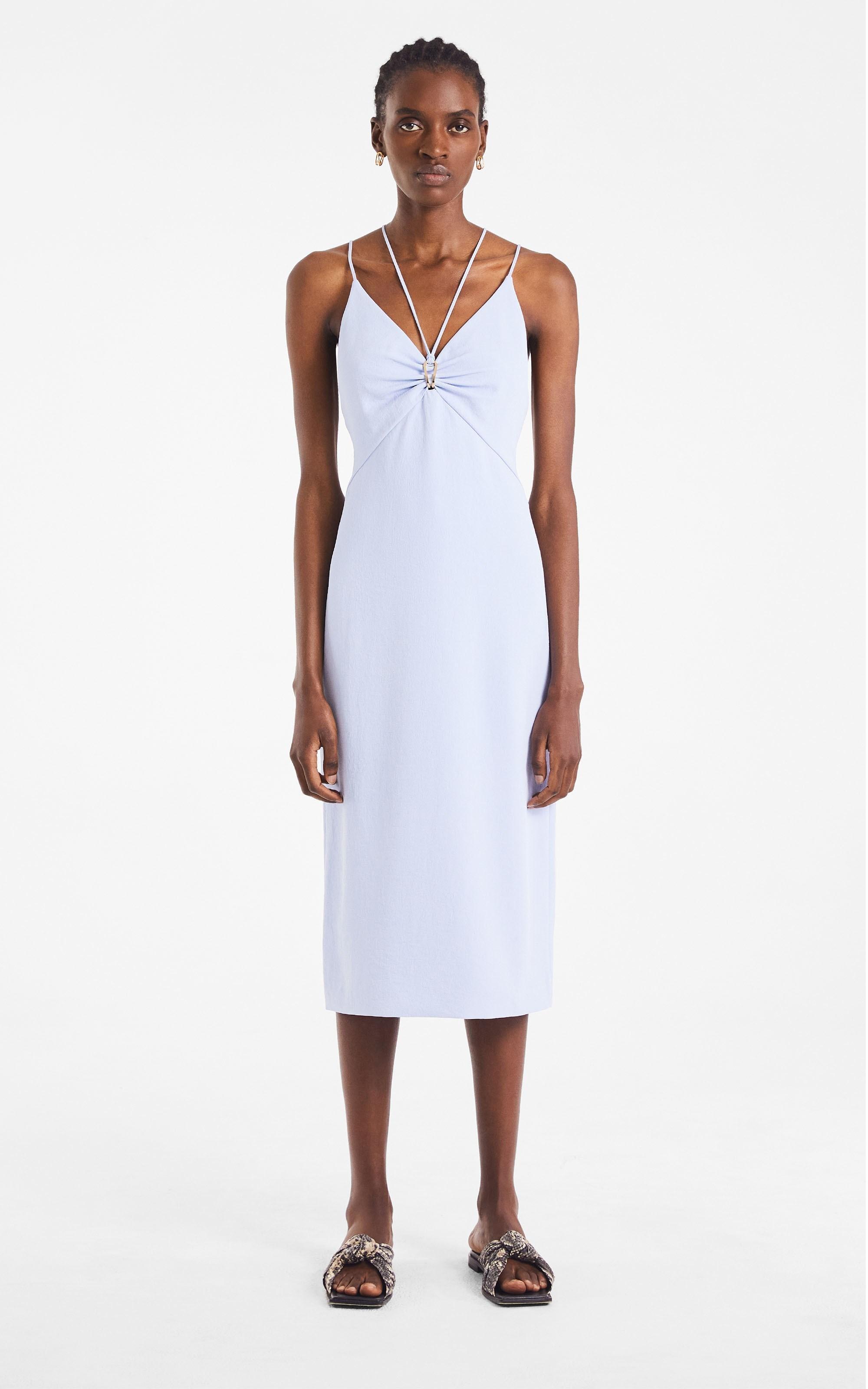 Dion Lee Whitewash Link Slip Dress Blue Size 10  - Image 5
