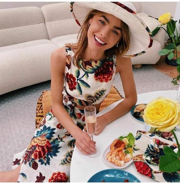 Sir The Label Ambroise Knot Dress Midi Floral Print | AU 8  - Image 8