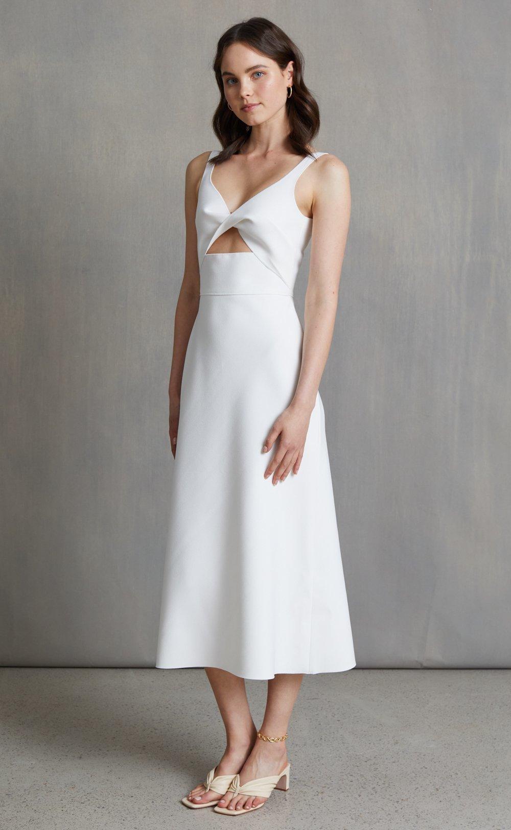 Bec + Bridge Forever Young Midi Dress In Ivory - SIZE 8 - Image 7