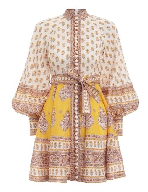 Zimmermann Bonita Buttoned Dress Print Size 0/AU 8 - Image 3