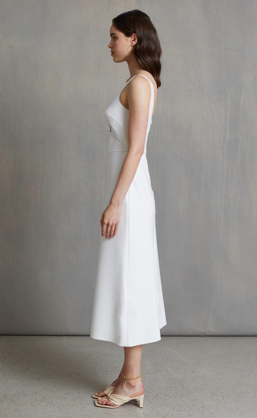 Bec + Bridge Forever Young Midi Dress In Ivory - SIZE 10 - Image 8