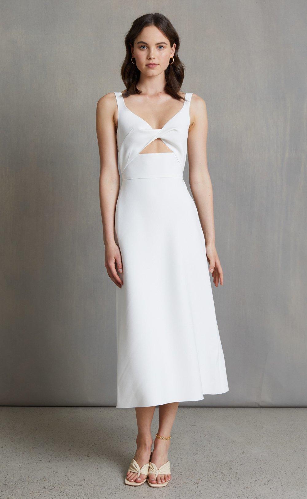 Bec + Bridge Forever Young Midi Dress In Ivory - SIZE 10 - Image 7