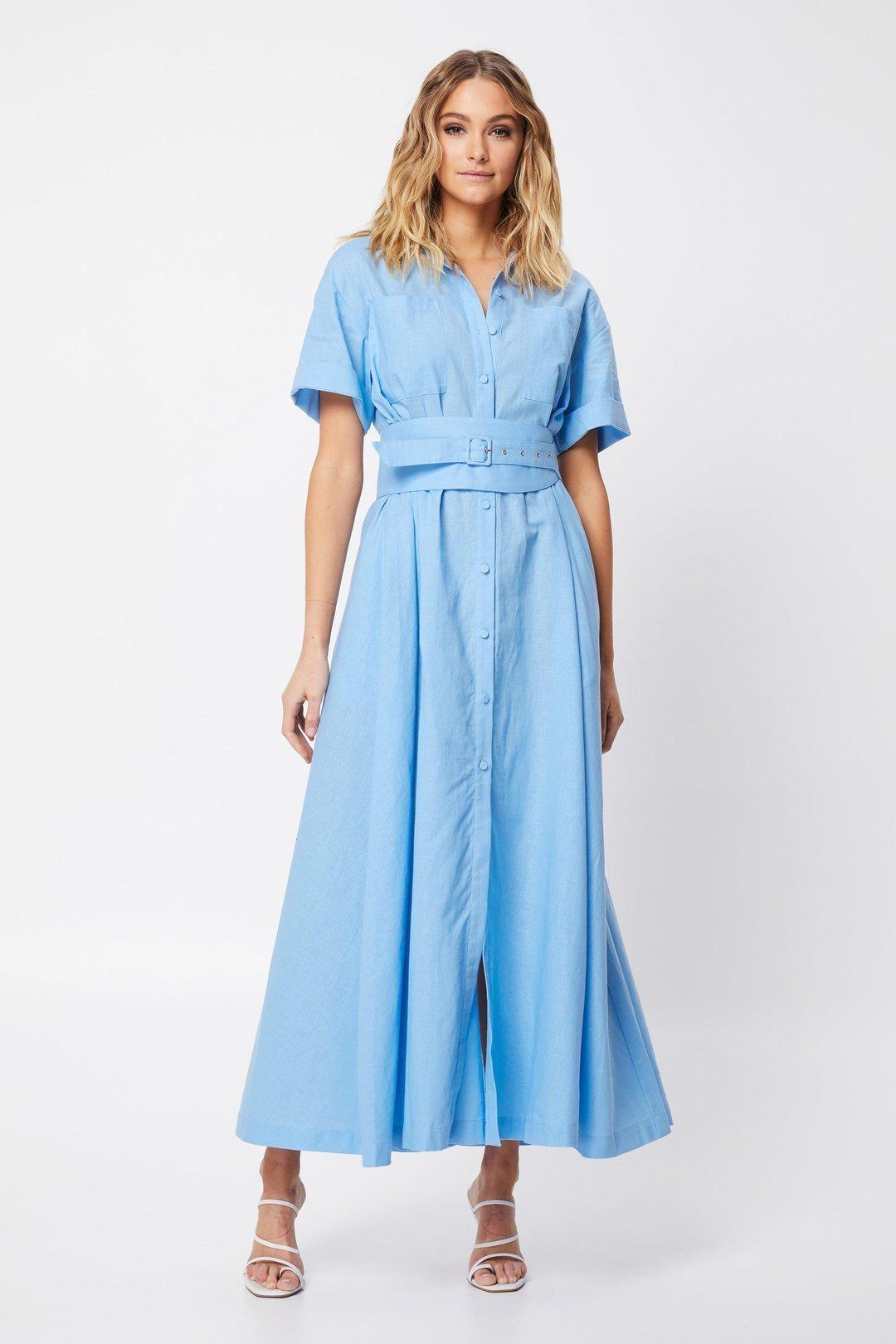 Mossman The Blue Light Dress Blue Size 8 - Image 1