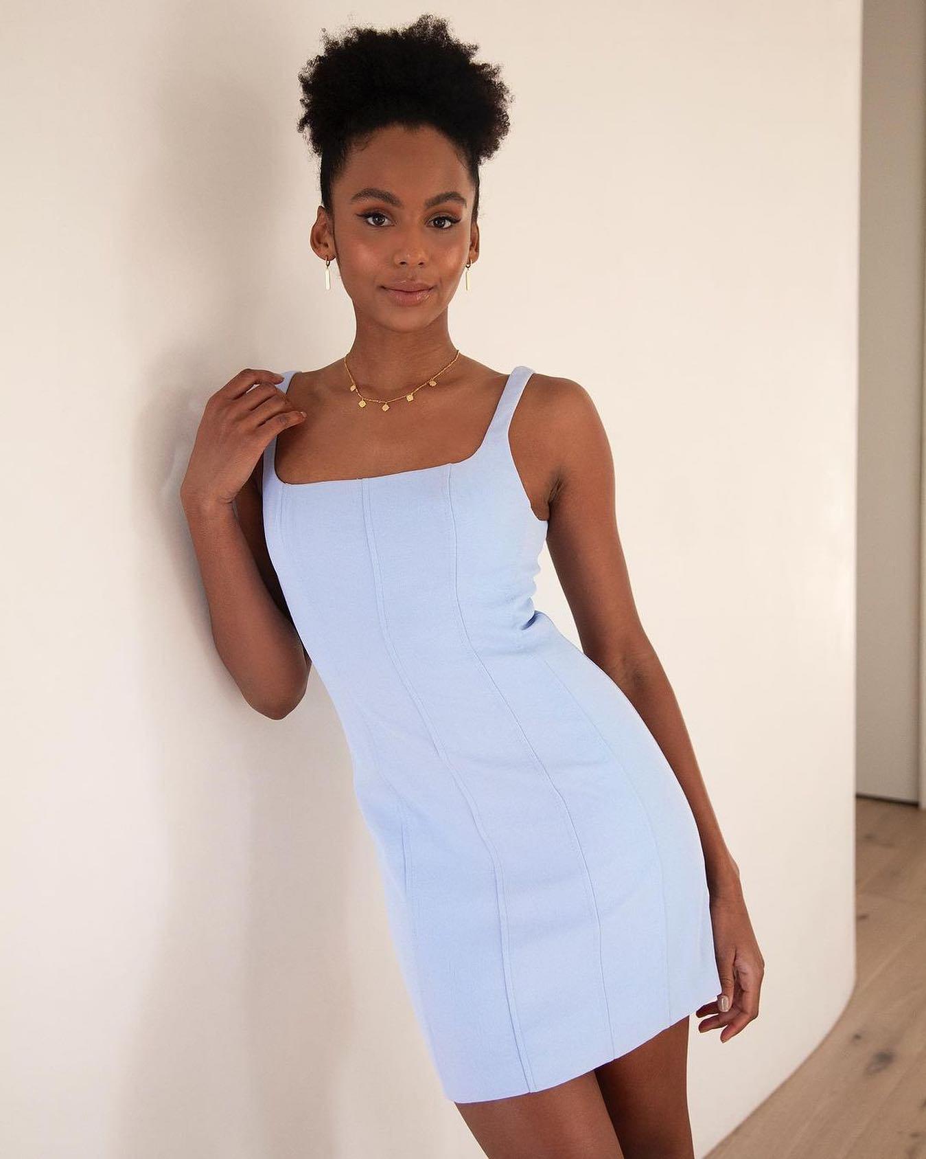 Kookai Oyster Bustier Dress Blue Size 34 / AU 6 - Image 3