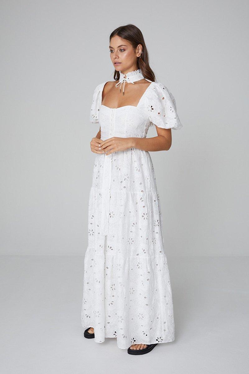 ASILIO PUFF SLEEVE BRODERIE DRESS - SIZE 6 - Image 4