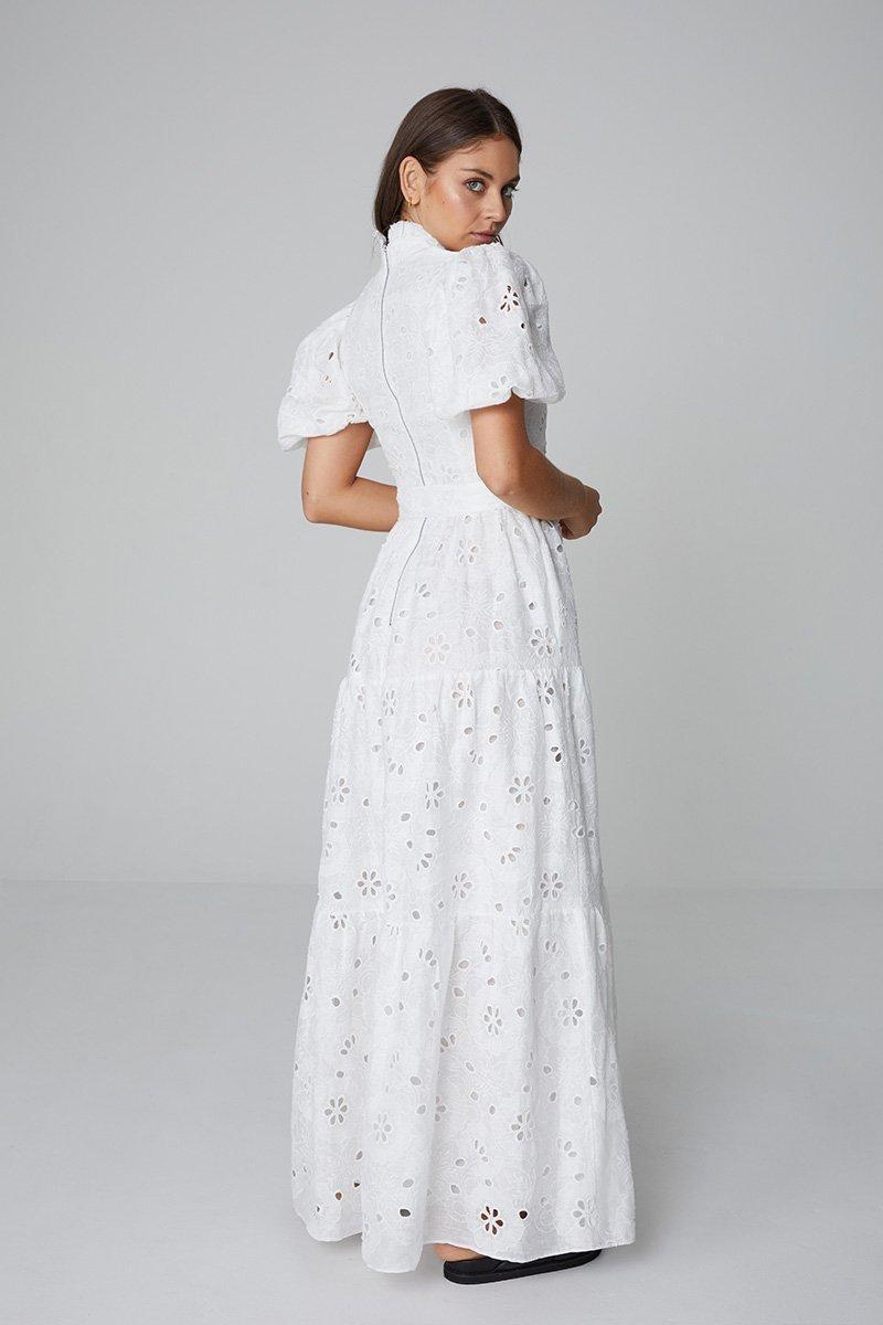 ASILIO PUFF SLEEVE BRODERIE DRESS - SIZE 6 - Image 1