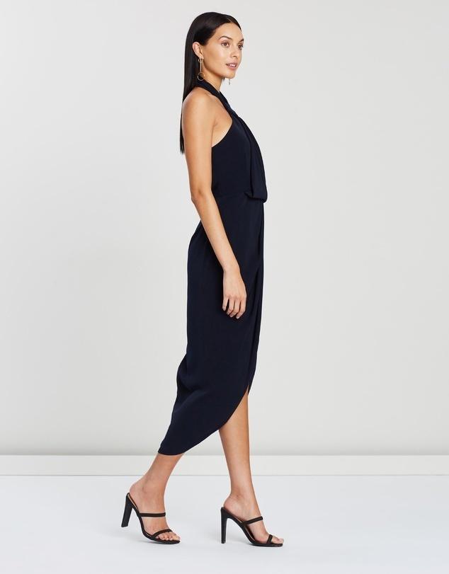 Shona Joy Core Knot Draped Dress Navy Size 10 - Image 2