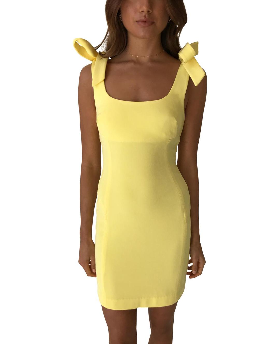 Rebecca Vallance Zinnia Mini Dress Yellow Size 8 for rent on The Volte - main image
