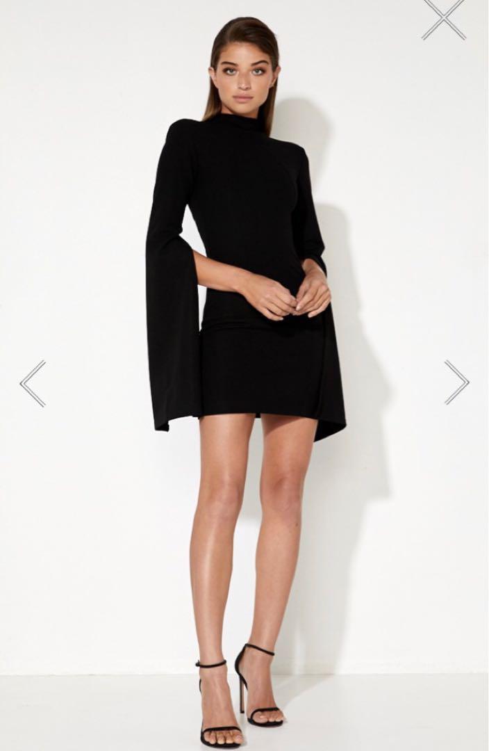 MOSSMAN SENSE OF MYSTERY DRESS (BLACK) - SIZE 10 for rent on The Volte - main image