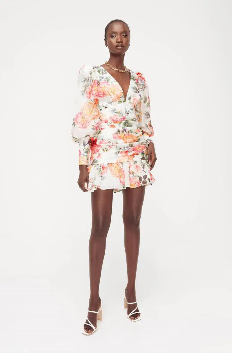 Sheike Bouquet Mini Dress Floral Size 16 - Image 1