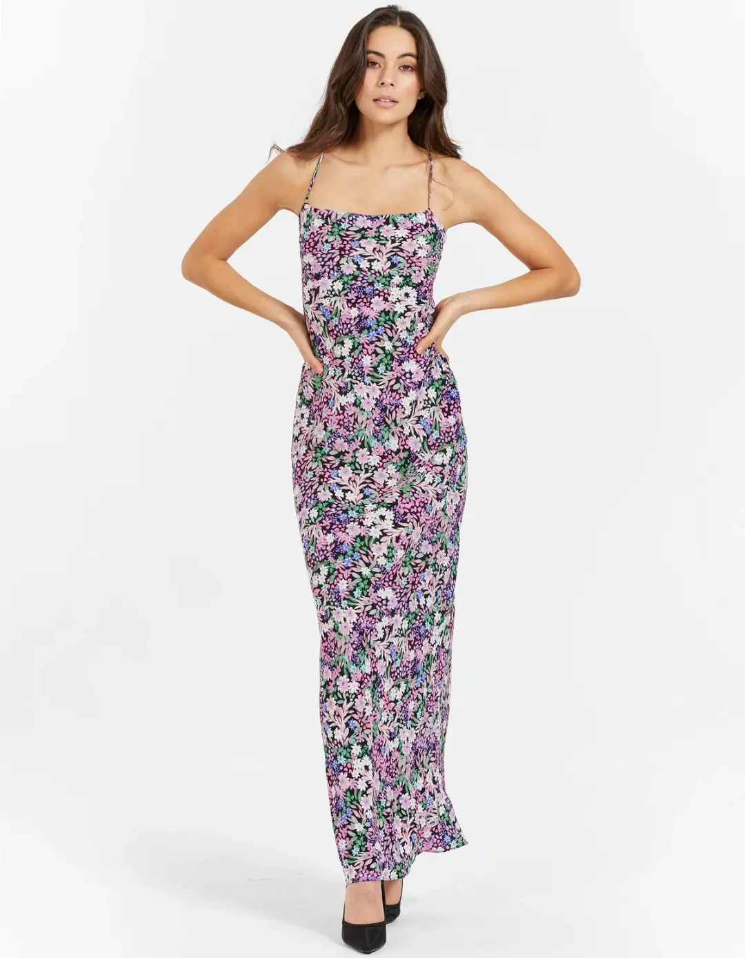 Bec & Bridge Anais Lace Up Midi Dress Print Size 8 for rent on The Volte - main image