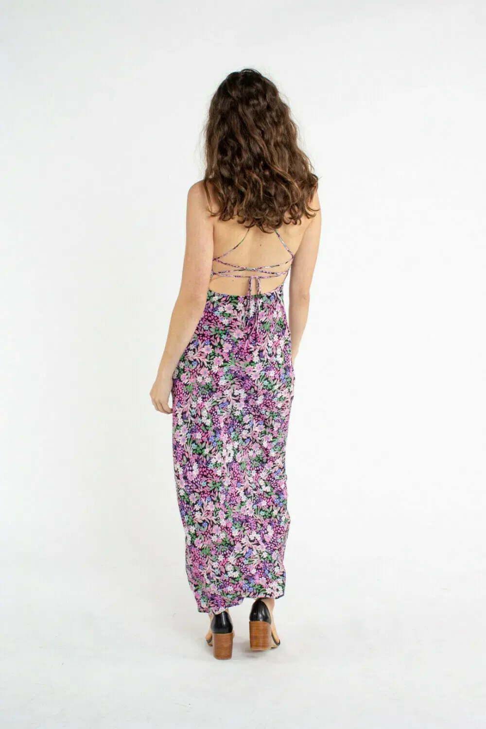 Bec & Bridge Anais Lace Up Midi Dress Print Size 8 for rent on The Volte - main image