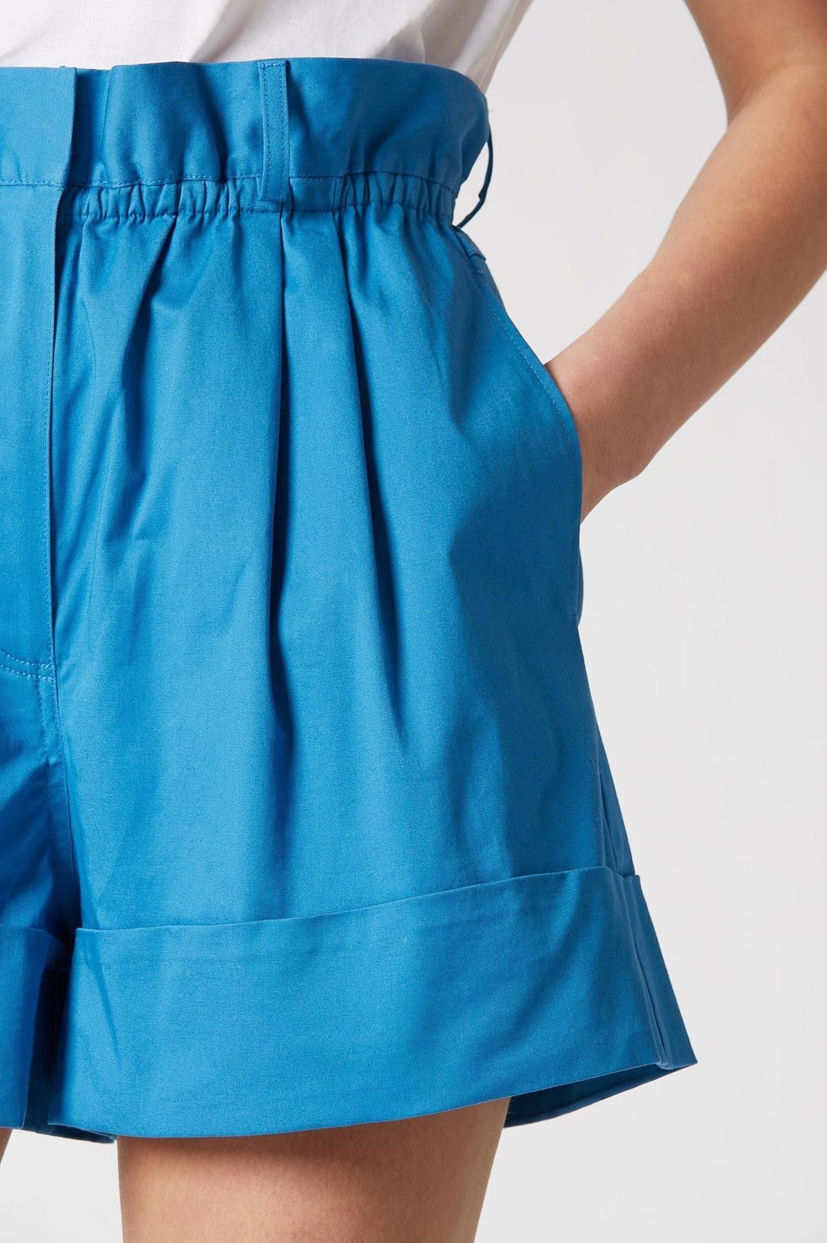 Scanlan Theodore Crepe Knit Bralette and Shorts Set Blue Size 6 - Image 3