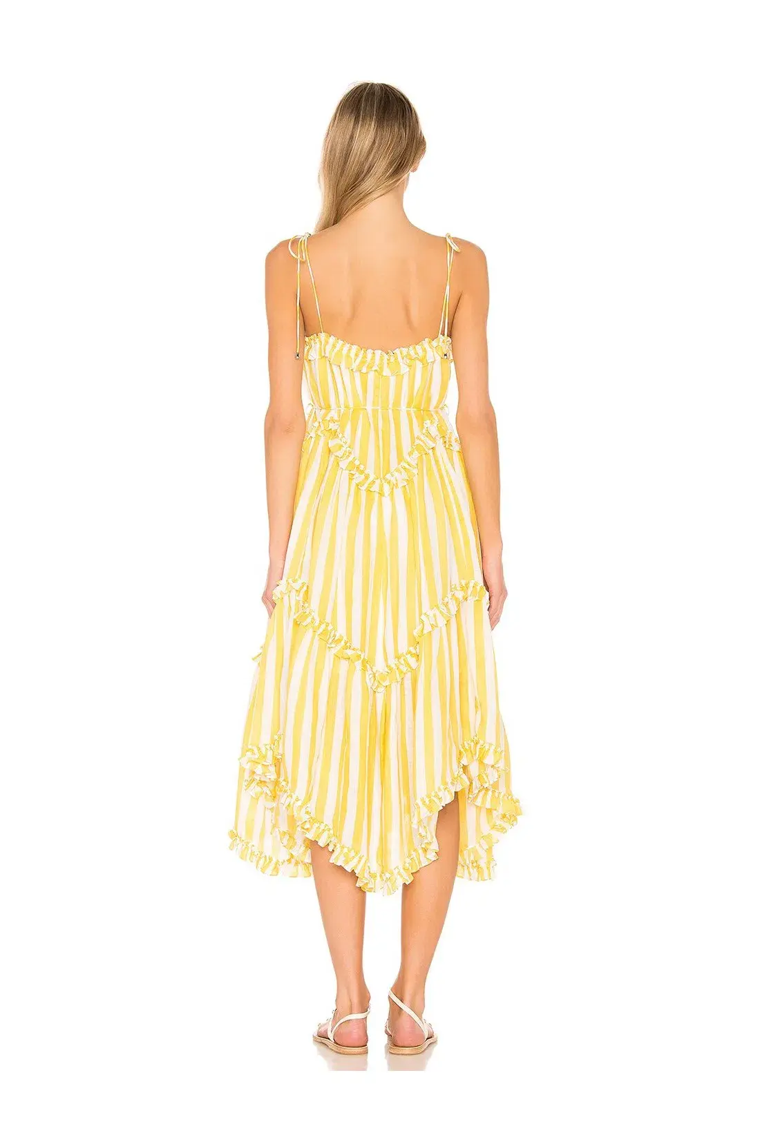 Zimmermann Lumino Floating Stripe Dress Yellow Size 2 / Au 12 - Image 3