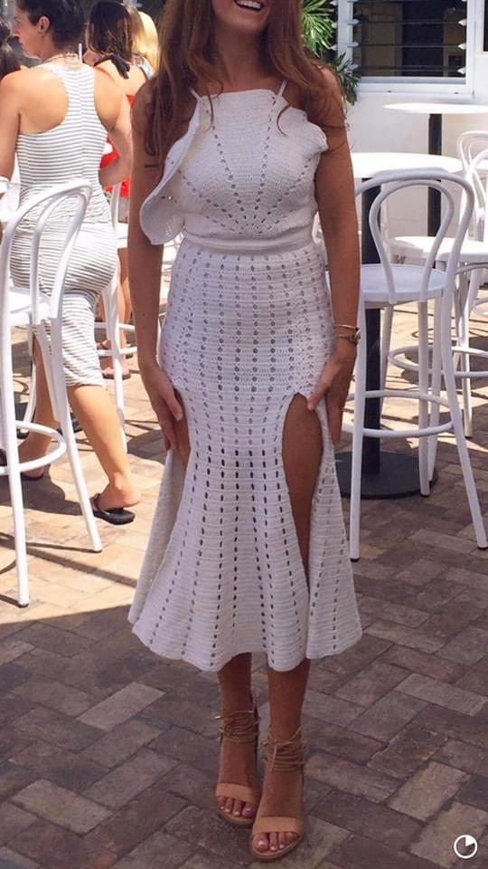 Alice McCall Room Is On Fire Crochet Dress in White Size 8 - Image 4