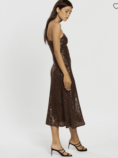 By Johnny Shine Asymmetric Bias Midi Dress - Image 5