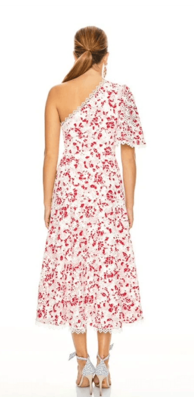 TALULAH DANCE & ROMANCE MIDI DRESS - RED DAISY PRINT - Image 4
