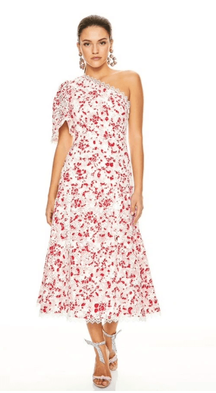 TALULAH DANCE & ROMANCE MIDI DRESS - RED DAISY PRINT - Image 1