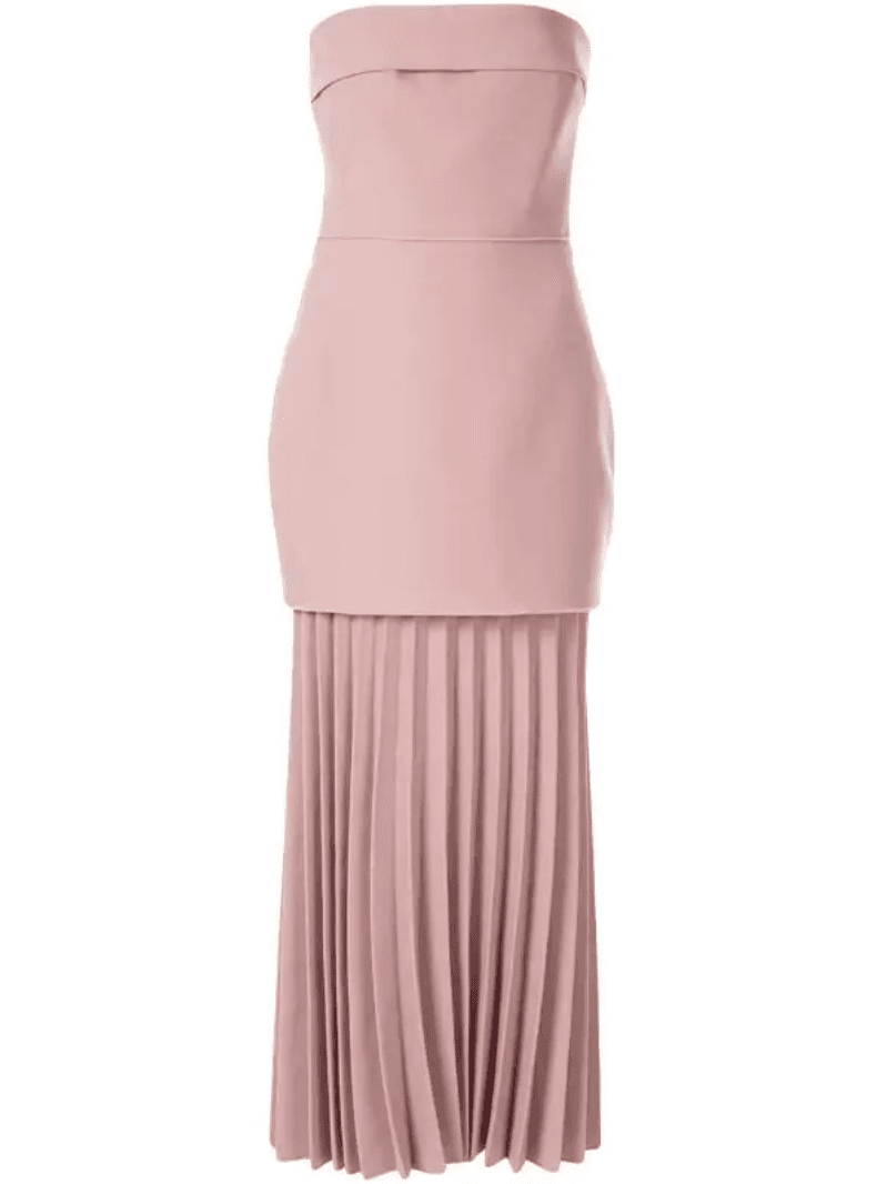 Dion Lee Linear Crepe Pleated Dress Pink Size 10  for rent on The Volte - main image