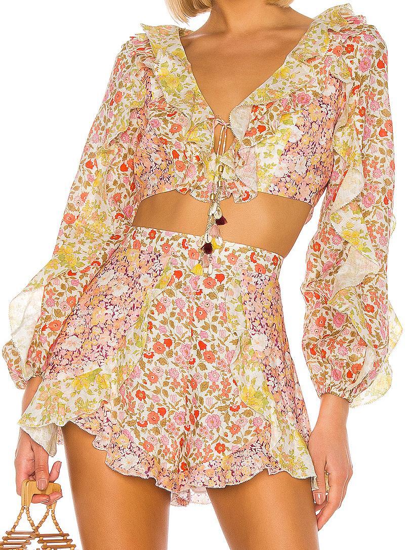 Zimmermann Goldie Spliced Frill Set Size 6 for rent on The Volte - main image