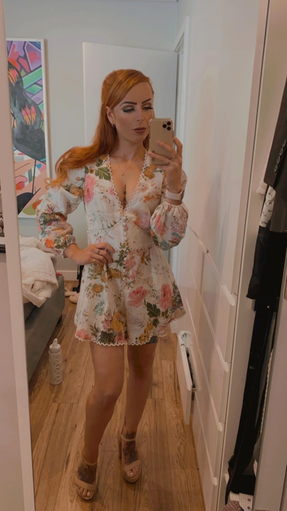 Zimmermann Heathers Linen Playsuit Garden Floral Size 1 / AU 10 - Image 3