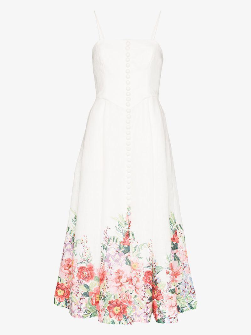 Zimmermann Bellitude Floral Corset Dress White Size 0 / AU 8 - Image 3